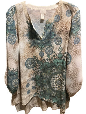 15. WOMENS CHICO’S 3/XL DETAIL TOP